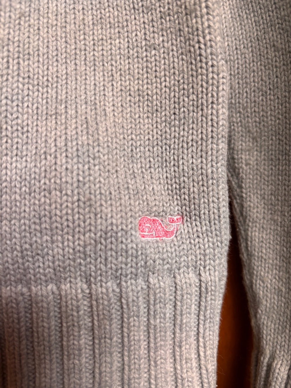 Vineyard Vines Women's M Light Gray Cable Knit Toggle Pullover Hoodie Cashmere - Picture 3 of 7